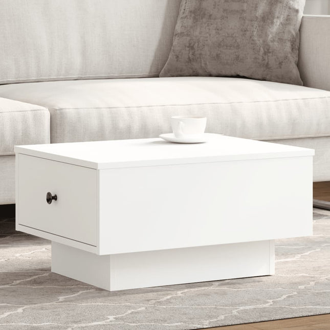 sofabord 60x45x31 cm konstrueret træ hvid