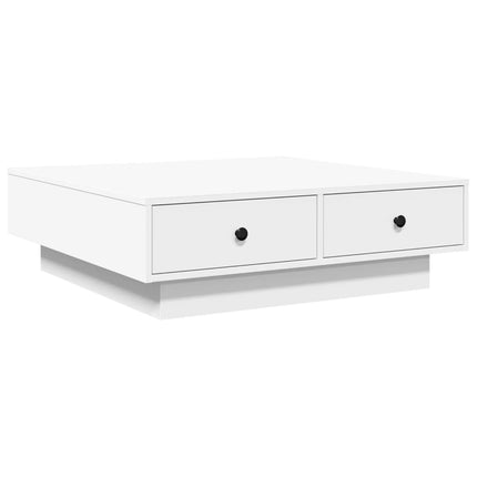sofabord 90x90x28 cm konstrueret træ hvid