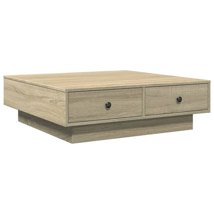 sofabord 90x90x28 cm konstrueret træ sonoma-eg