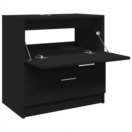underskab til håndvask 59x37x59 cm konstrueret træ sort