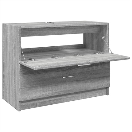 skab til håndvask 78x37x59 cm konstrueret træ grå sonoma-eg