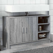 skab til håndvask 90x29x55 cm konstrueret træ grå sonoma-eg
