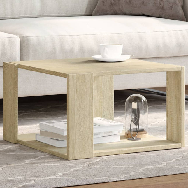 sofabord 51,5x51,5x30 cm konstrueret træ sonoma-eg