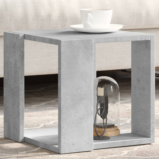 sofabord 32x32x30 cm konstrueret træ betongrå