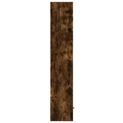 bogreol 40x36x189 cm konstrueret træ røget egetræsfarve