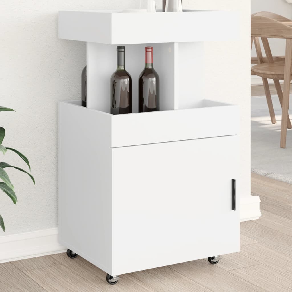 vidaXL Barvogn - Serveringsvogn - Hvid - 50x41x89 cm