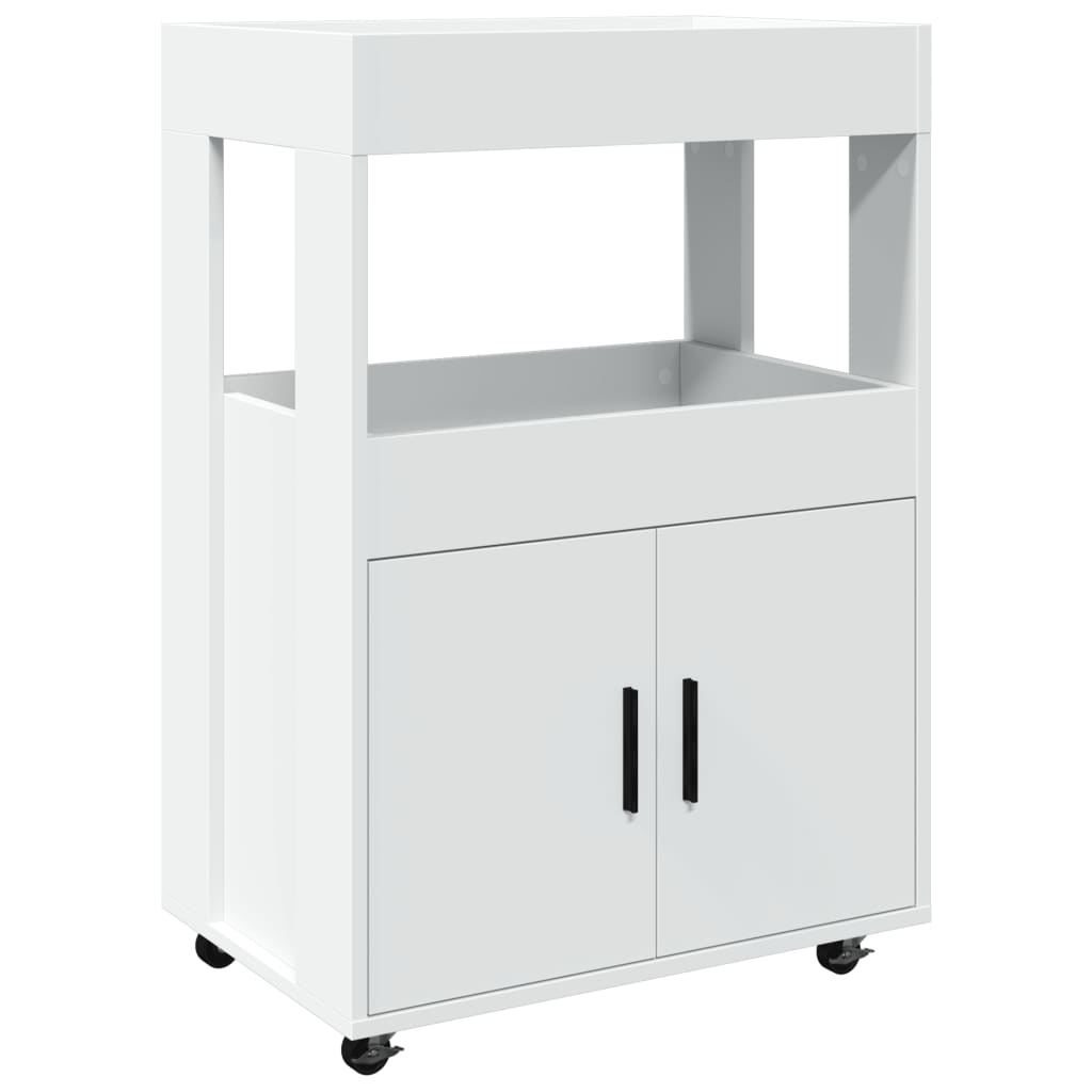 barvogn 60x39,5x89 cm konstrueret træ hvid
