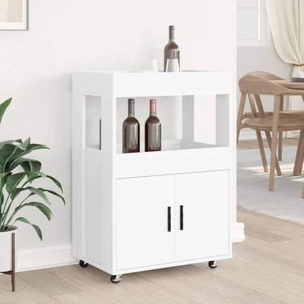 barvogn 60x39,5x89 cm konstrueret træ hvid