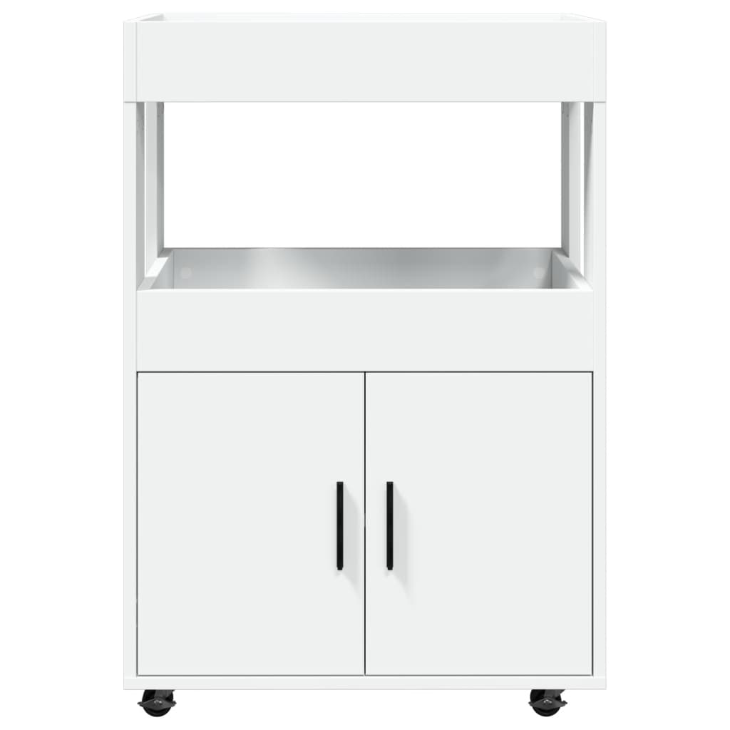 barvogn 60x39,5x89 cm konstrueret træ hvid