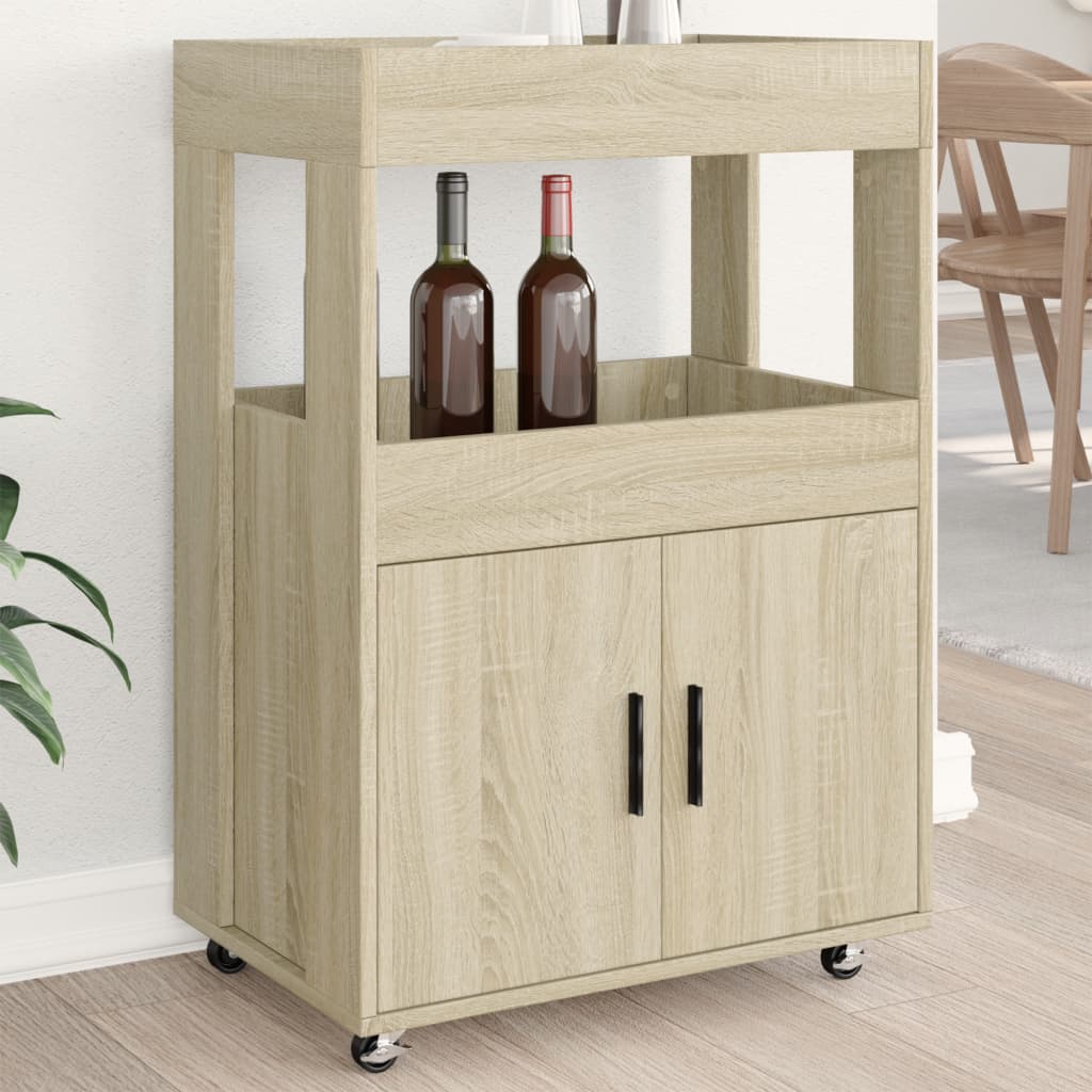barvogn 60x39,5x89 cm konstrueret træ sonoma-eg billede