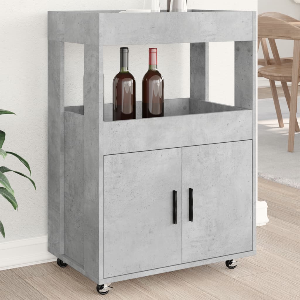 barvogn 60x39,5x89 cm konstrueret træ betongrå billede