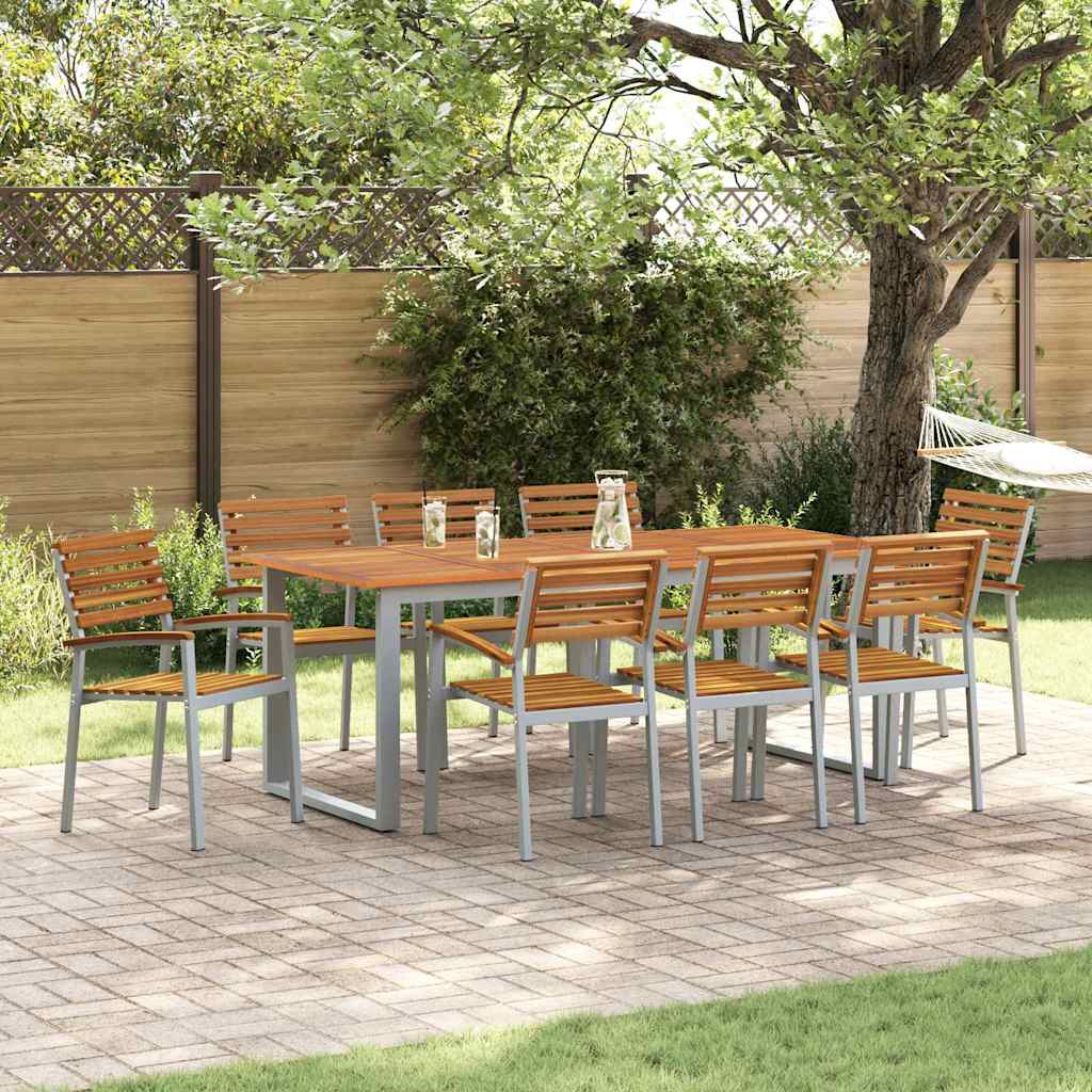 Have Stol 8 pcs Brun 56 x 57 x 87 cm Massivt Akacietræ