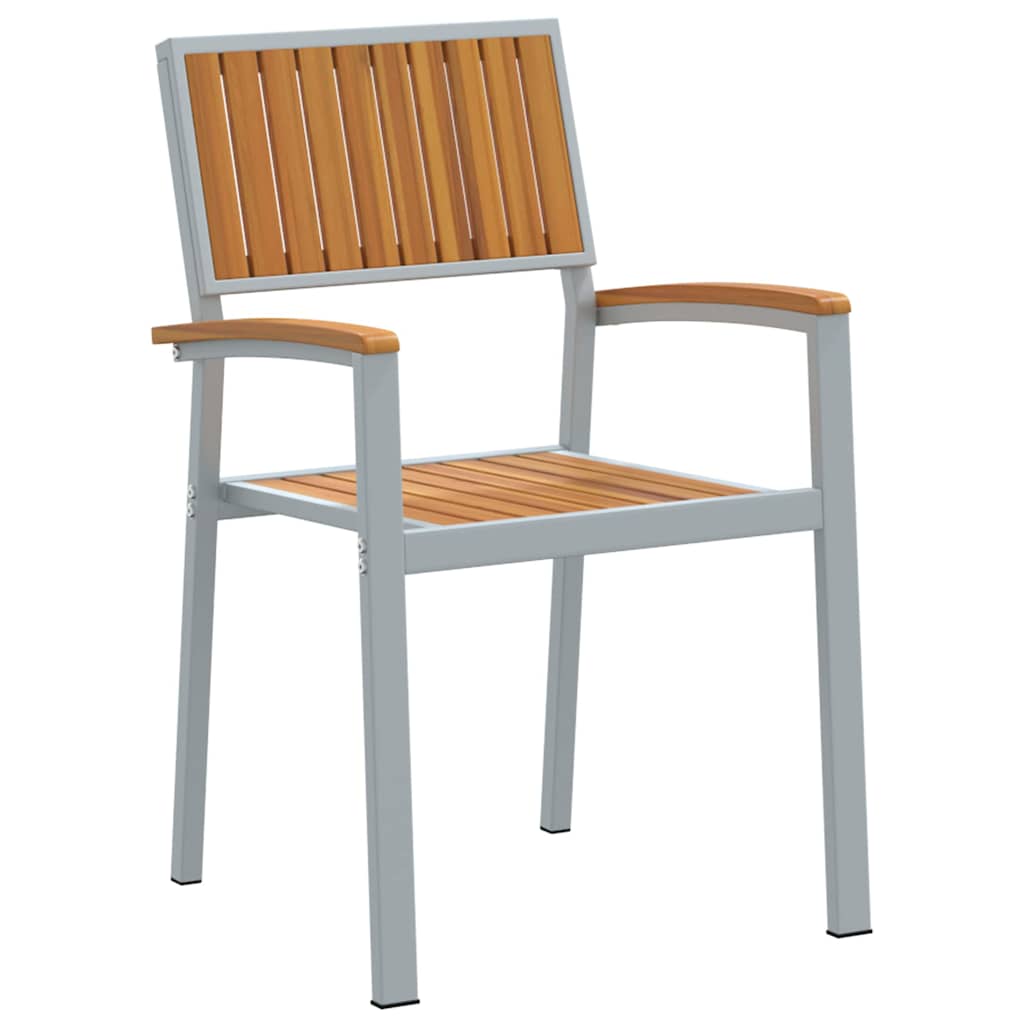 Staplestol 6 pcs Brun 56 x 57 x 87 cm Massivt Akacietræ