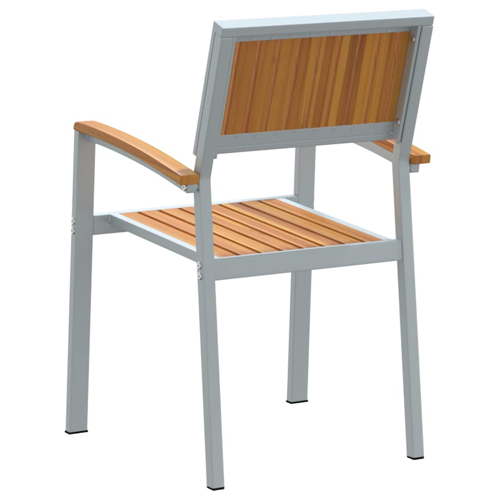 Staplestol 6 pcs Brun 56 x 57 x 87 cm Massivt Akacietræ