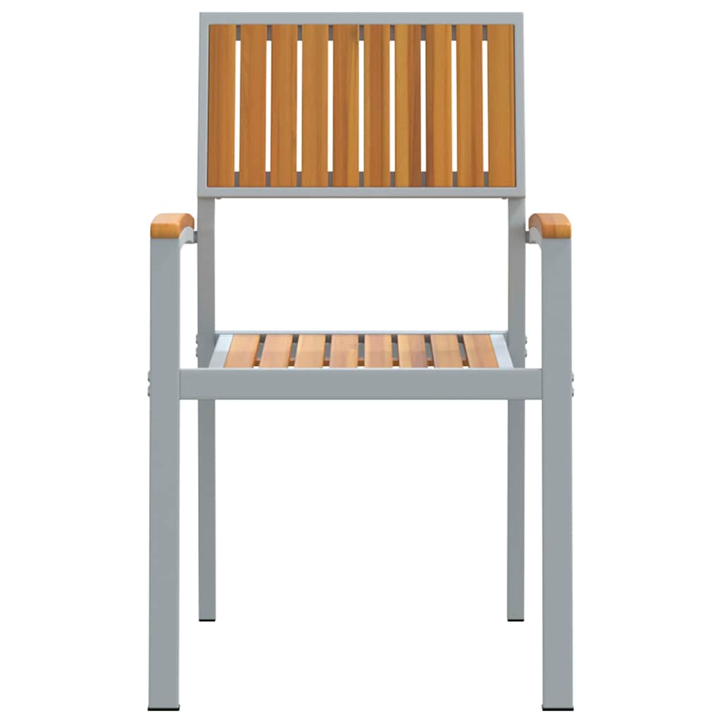 Staplestol 6 pcs Brun 56 x 57 x 87 cm Massivt Akacietræ