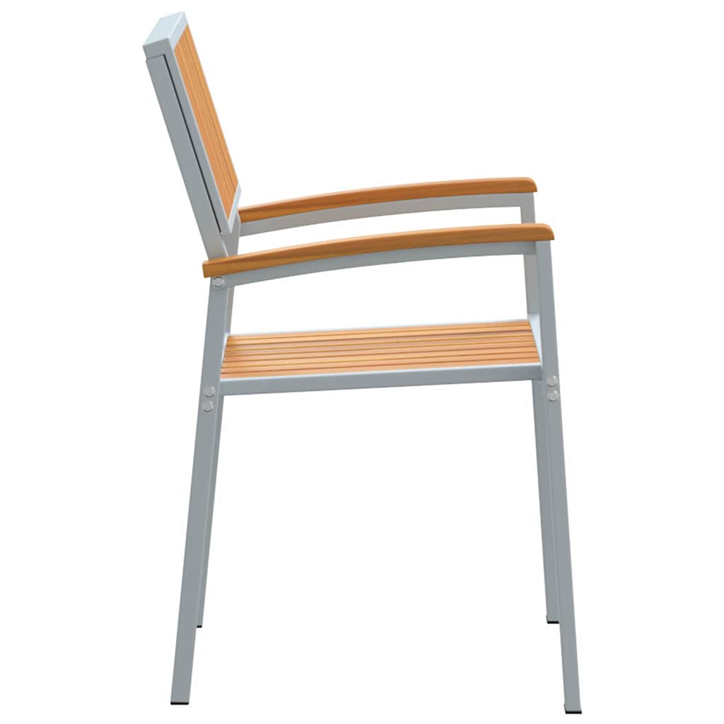 Staplestol 6 pcs Brun 56 x 57 x 87 cm Massivt Akacietræ