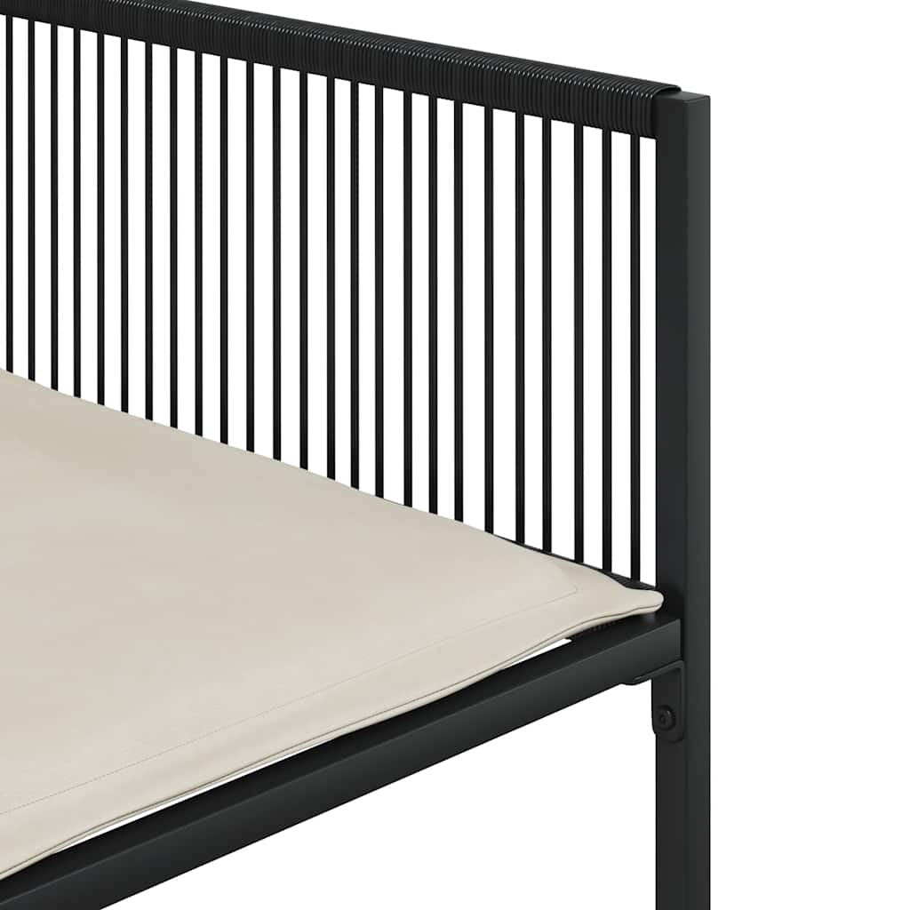 spisebordssæt til haven 13 dele med hynder polyrattan sort