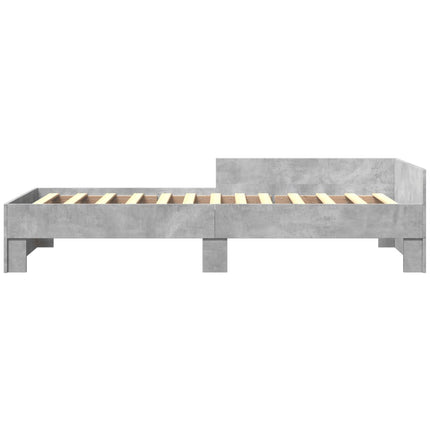 sengeramme 100x200 cm konstrueret træ betongrå