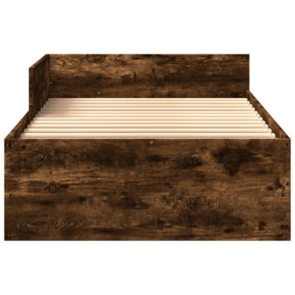 sengeramme 100x200 cm uden madras konstrueret træ røget eg