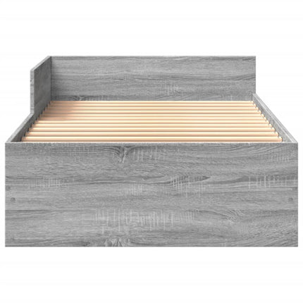 sengeramme 100x200 cm konstrueret træ grå sonoma-eg