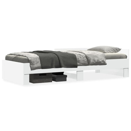 sengeramme 90x200 cm konstrueret træ hvid
