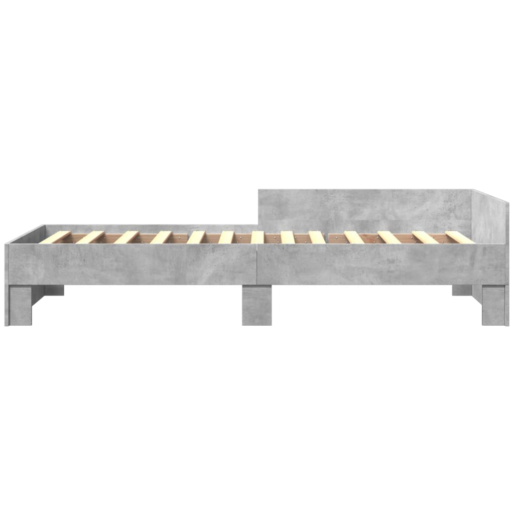 sengeramme 90x200 cm konstrueret træ betongrå
