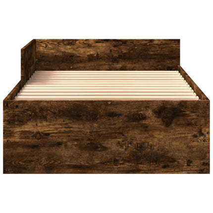 sengeramme 90x200 cm uden madras konstrueret træ røget eg