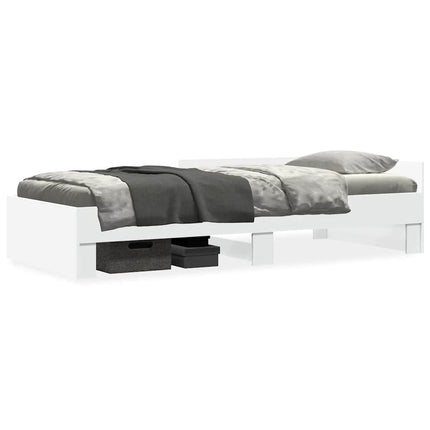 sengeramme 90x190 cm konstrueret træ hvid