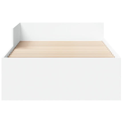 sengeramme 90x190 cm konstrueret træ hvid