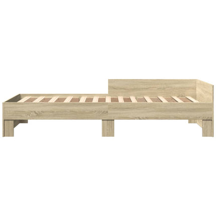 sengeramme 90x190 cm uden madras konstrueret træ sonoma-eg