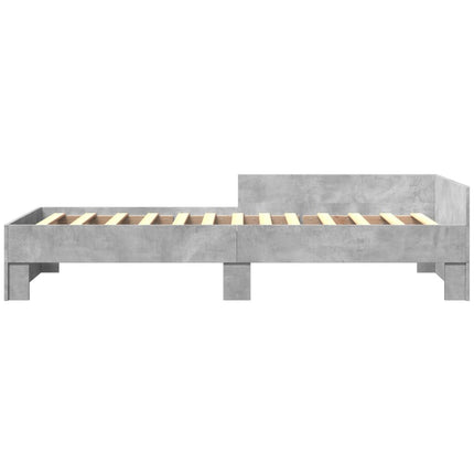 sengeramme 90x190 cm konstrueret træ betongrå