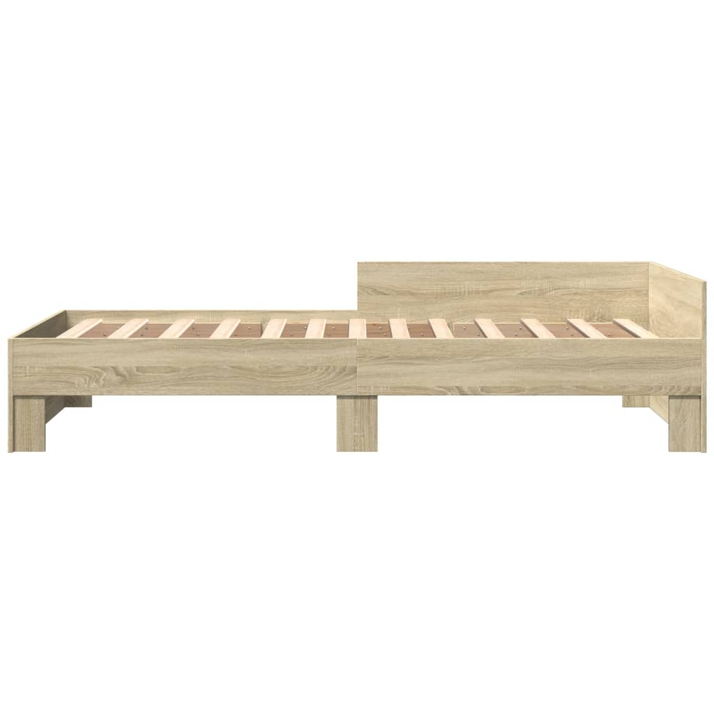 sengeramme 75x190 cm uden madras konstrueret træ sonoma-eg