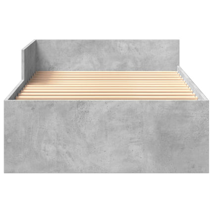 sengeramme 75x190 cm konstrueret træ betongrå