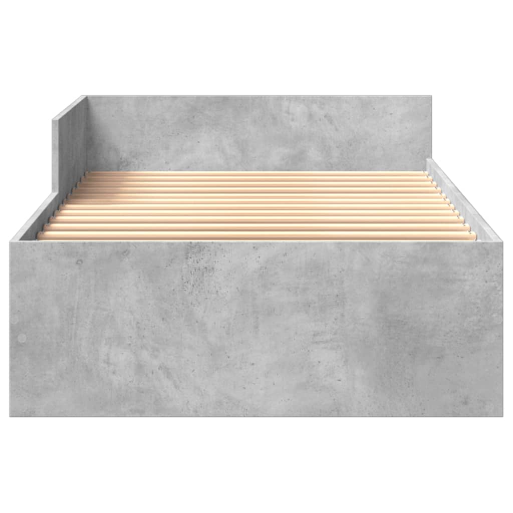 sengeramme 75x190 cm konstrueret træ betongrå