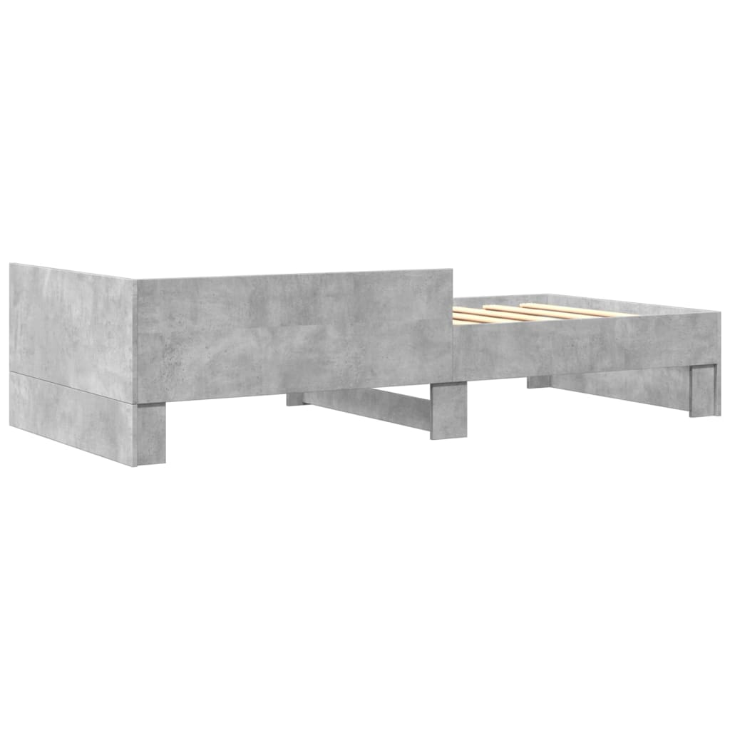 sengeramme 75x190 cm konstrueret træ betongrå
