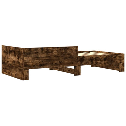 sengeramme 75x190 cm uden madras konstrueret træ røget eg