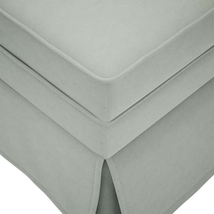 chaiselong med bolster og højre armlæn fløjl lysegrå