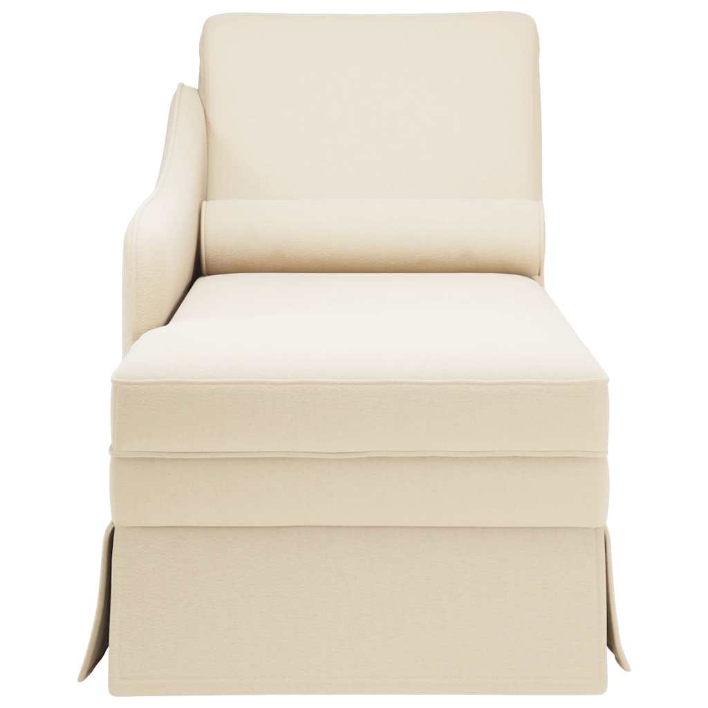 chaiselong med bolster og højre armlæn hør