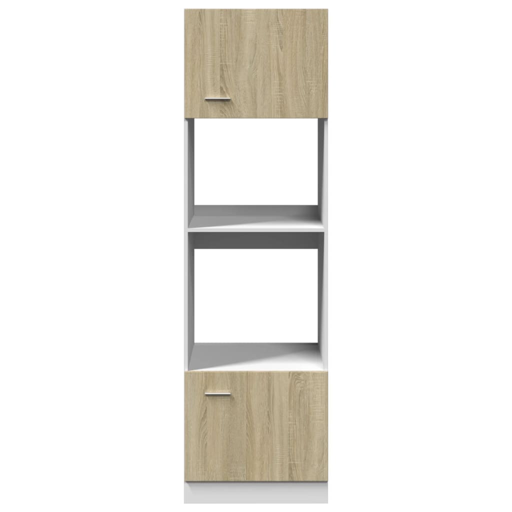 mikrobølgeovnsskab "Lyon" Sonoma eg 60x57x207 cm konstrueret træ