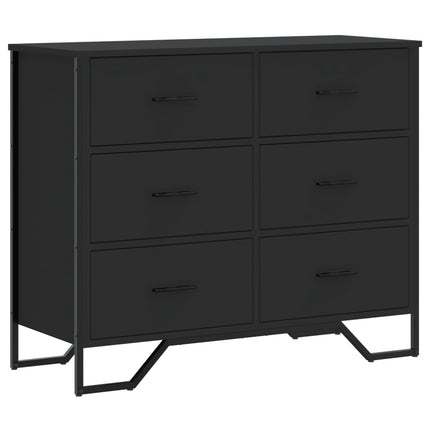 kommode 91x35,5x74,5 cm konstrueret træ sort