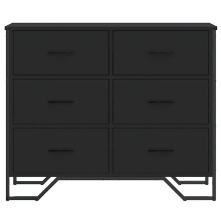 kommode 91x35,5x74,5 cm konstrueret træ sort