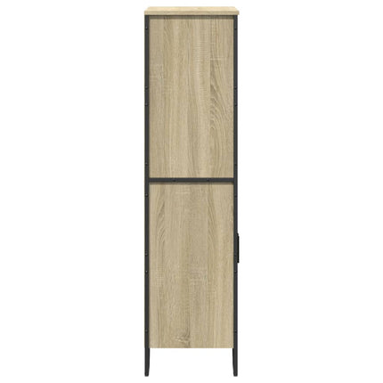 skab 79,5x35,5x137,5 cm konstrueret træ sonoma-eg
