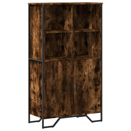skab 79,5x35,5x137,5 cm konstrueret træ røget egetræsfarve