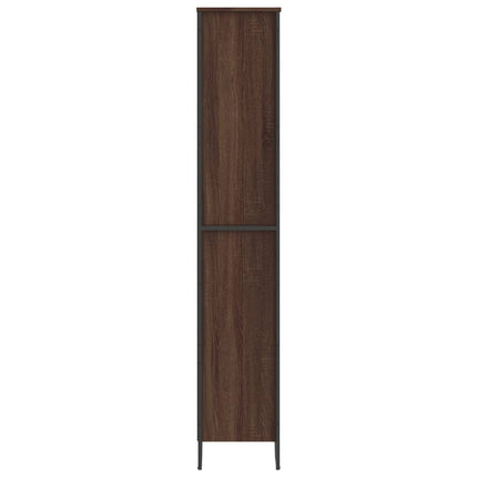 bogreol 80x31x169 cm konstrueret træ brun egetræ