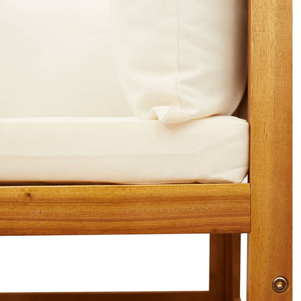 havesofasæt med 4 dele og hynder i træ akacie og rattan