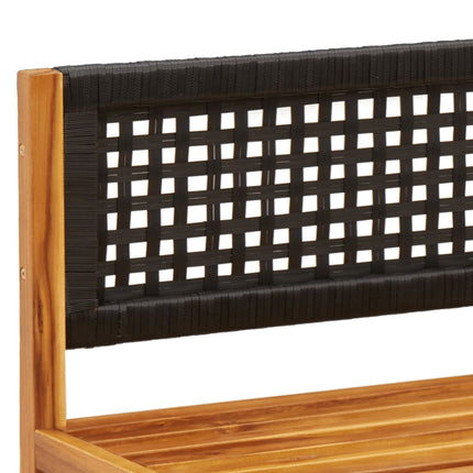 havesofasæt med 4 dele og hynder i træ akacie og rattan