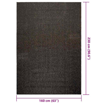 gulvtæppe ZIZUR 160x230cm jute-look indendørs udendørs