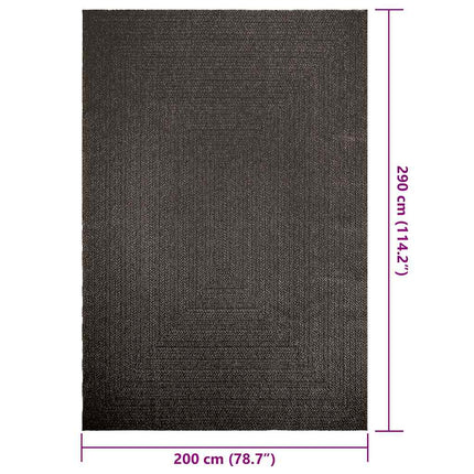 gulvtæppe ZIZUR 200x290cm jute-look indendørs udendørs