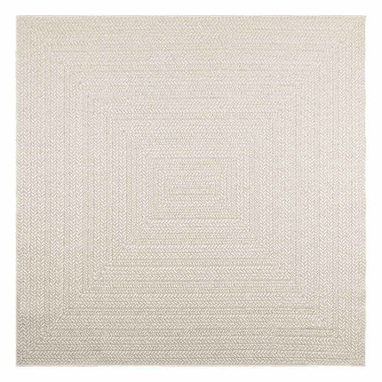 gulvtæppe ZIZUR 200x200 cm jute-look indendørs og udendørs