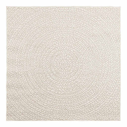 gulvtæppe ZIZUR 120x120 cm jute-look indendørs og udendørs